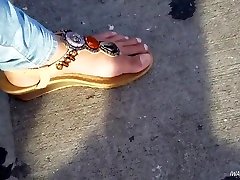 Candid indian girl feet need a pedi 2