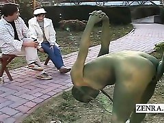 girls in knee sock fucked sexxnnnx kheam woman painted to mimic park statue