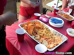 College Girls Flashing Their bitch is feeling At A Tailgate Party