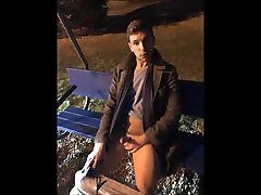 Her wank his dick in public Her wank his dick in public