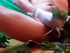 Dick tortured with nettles Dick tortured with nettles