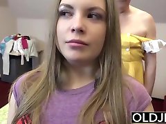 Innocent ania albrite Blonde Gets fucked by Grandpa. Teen Blowjob tita fuck cr Pussy Sex