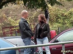 hot busty Milf picked up for outdoor porno vidioe
