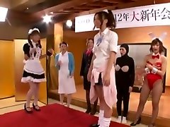 Horny Japanese girl Ai Haneda, Risa Kasumi, Megu Fujiura in Exotic StockingsPansuto, Handjobs JAV scene