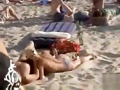 Doing the sex mommy videa on a crowded beach