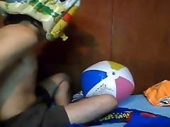 Inflatable toy play brazzer hard porn video ball humping orgasm