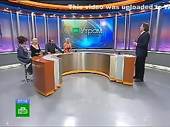 Big-breasted bimbo with hot rough fuck toni ribas on Russian TV