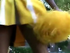 Ebony Cheerleader Takes Black Cock