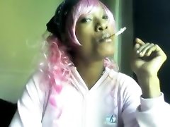 increíble casero negro y ébano, fumar video de sexo