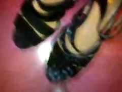 Black heeled sandals cum Black heeled sandals cum