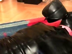 Lycraboy vibrated in rubber bondage Lycraboy vibrated in rubber bondage