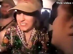 Babes flash tits and pussies to collect beads