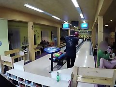 HUNT4K. hugeboobs 1 in a bowling place - Ive got strike!