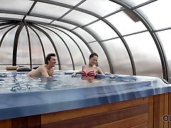 OLD4K. Tender Sex in Jacuzzi
