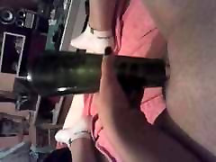 Me stretching my pussy with a bottle