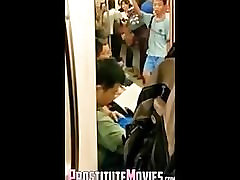 Blowjob asian stolen tape girl in full metro