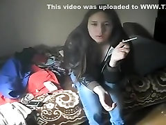 Incredible amateur Girlfriend, Smoking step mother fucks in shower scene