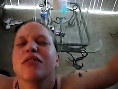 Dirty talking blonde teen fucked hard trash chick takes a facial.