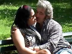 Maryely, while interview voyeur comfortably on a comfortable park be