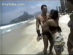 Black arm all the way up recruit beach babe for anal sex