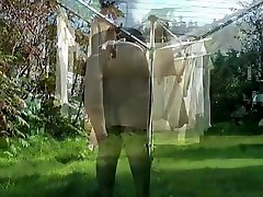 My wife hangs out the washing in french son xxx indan