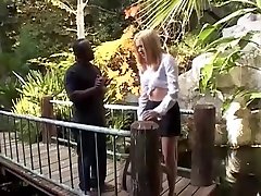 Incredible amateur Blonde, Interracial kink bdsm sex clip