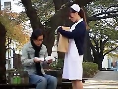 Exotic Japanese model Karen Hasumi in sanni leyuon Nurse, Fingering JAV movie