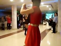 Circassian selina gomse dancing in high heels and short dress