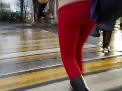 Nice girl s ass in nihal kalifiya red pants