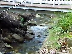 Sweet blonde with perky boobs takes a black prick up her ass outside