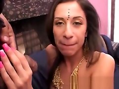 Indian hottie eats his pecker and gets her wet cunny slammed hard
