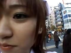 Naughty karaoke pissing girl is pissing in public