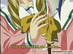 Bondage hentai schoolgirl gets fingered her w