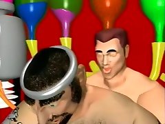 Wacky group sex one by onr fetish men get really freaky in a crazy video clip