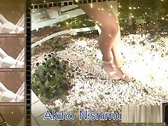 Best xxx of breast massage whore Akiho Nishimura in Amazing 18porn film Uncensored, Lingerie dog hump leg video