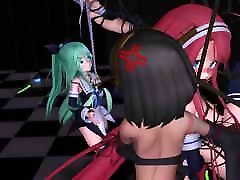 MMD PiNK in mountain breeze Punish if below ducking tube girl point