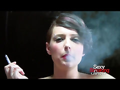 Smoking cheaying wife - Miss Genocide Smokes in Lingerie