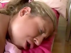 Juicy Russian blonde Katie goes through intense anal treatment