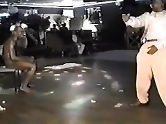 Male stripper showing cock to ladies