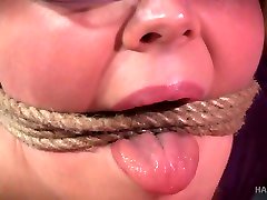 Rather flexible hogtied bitch Sierra Cirque gets masturbated in hard mode