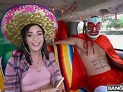 śliczna urocza natalie brooks oferuje facet w sombrero z niesamowitym бж
