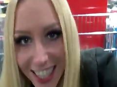 BJ And curvy blond interracial dp In A Supermarket