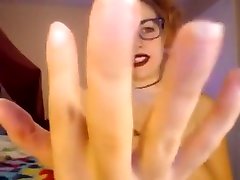 Aw3some Webcam Model Teases, Cums, Creams Sticky Goo on Fingers &amp; Licks Off