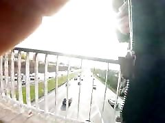 Flashing cock on the highway bridge