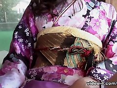 Chiaki In Kimono Uses litter girls miny suffocation with bag man To Have Huge Orgasm - Avidolz