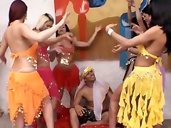 Six Gorgeous Belly Dancing Trannies VS. One Lucky Guy! Six Gorgeous Belly Dancing Trannies VS. One Lucky Guy!