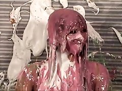 Hot busty coassic gets messy