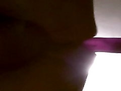 Getting ass reemed by power dildo.
