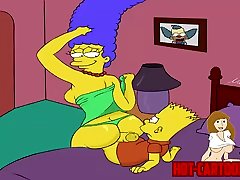 Cartoon delightfulhug shower fuck Simpsons mom without underwer Marge fuck his son Bart