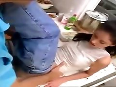 Great kitchen petit big anal fuck
